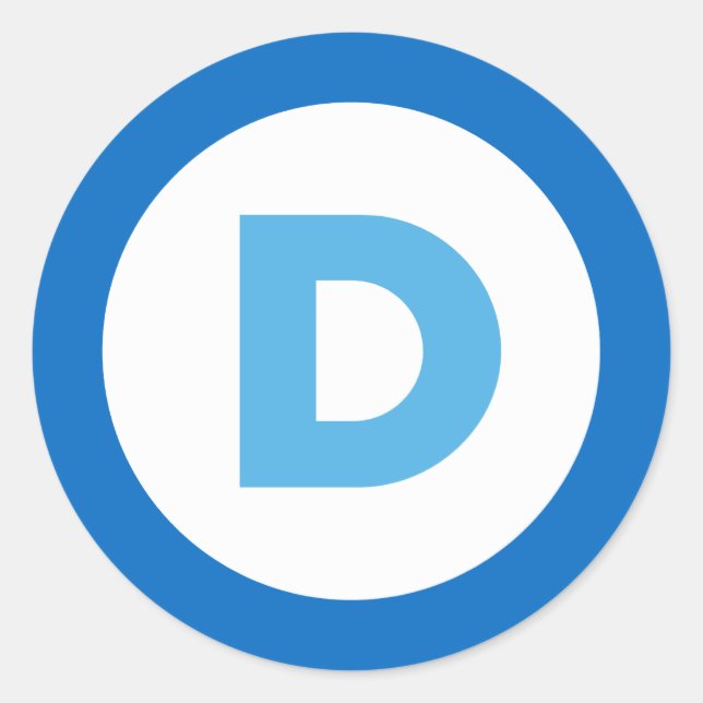Democrats Classic Round Sticker (Front)