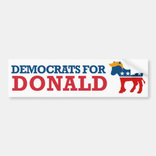 Democrats For Donald --.png Bumper Sticker