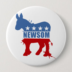 Democrats for Newsom 10 Cm Round Badge