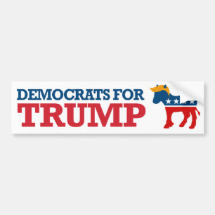 Democrats For Trump --.png Bumper Sticker
