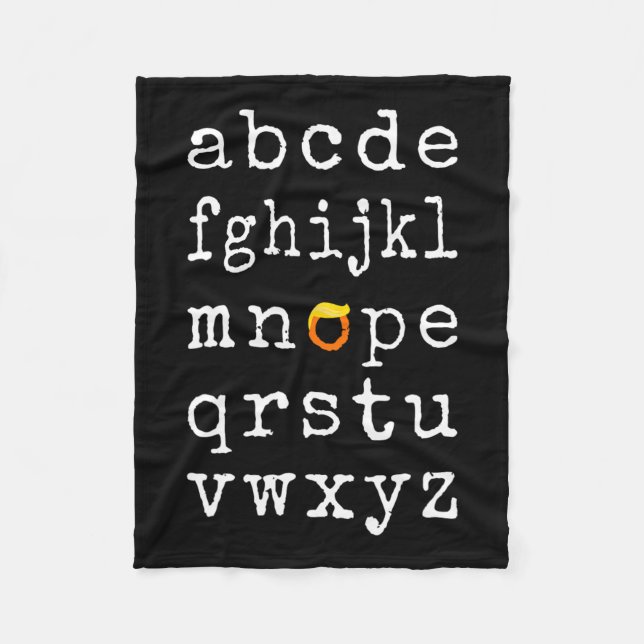 Democrats Funny Wig Trump Elections Anti-trump  Fleece Blanket (Front)