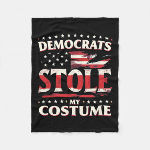 Democrats Stole My Costume Trump 2024 Halloween Co Fleece Blanket