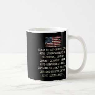 Democrats Values Equality Diversity Education Coffee Mug