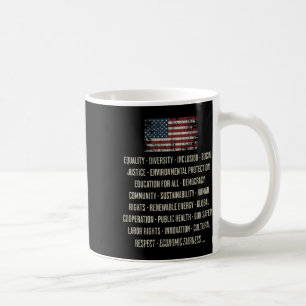 Democrats Values Equality Diversity Education Prem Coffee Mug