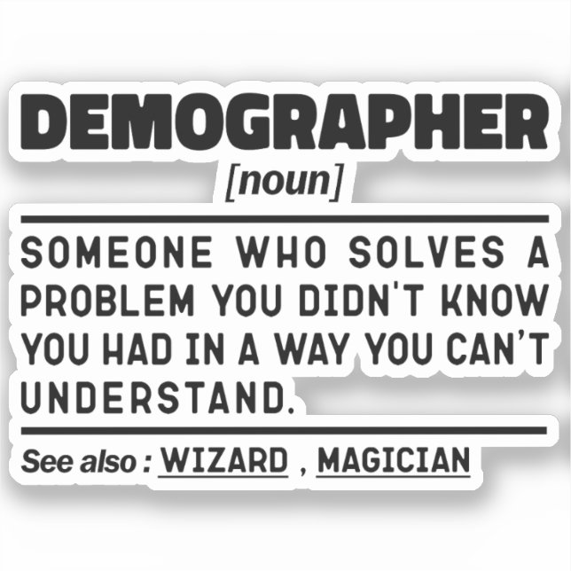 Demographer Noun Definition Demography Worker Cool (Front)