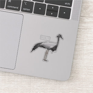 Demoiselle crane bird cartoon illustration