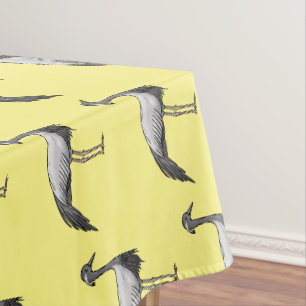Demoiselle crane bird cartoon illustration   tablecloth