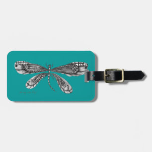 'Demoiselle'  is a dragonfly Luggage Tag