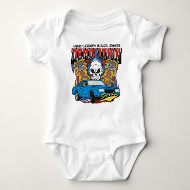 Demolition Derby Baby Bodysuit (Front)