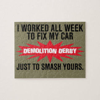 Demolition Derby Smash Your Car Jigsaw Puzzle