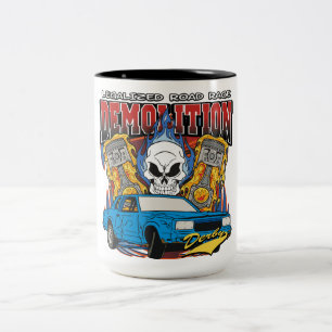 Demolition Derby Two-Tone Coffee Mug