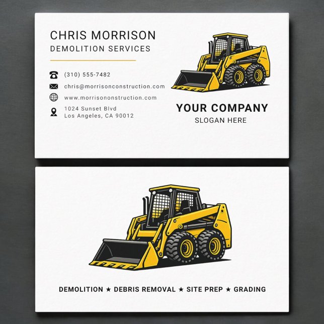 Demolition Services Construction Business Card (Creator Uploaded)
