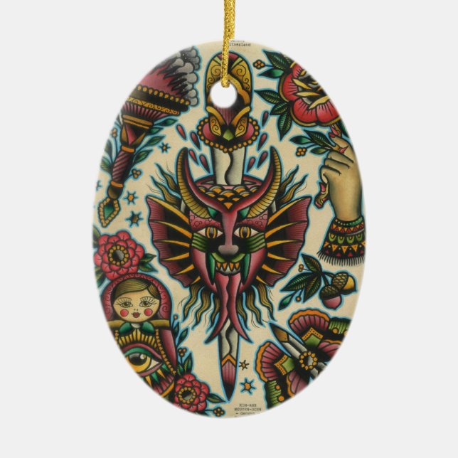 démon 2 ceramic ornament (Front)