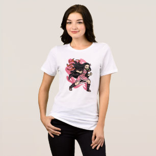 Demon Awakened Nezuko - Stylised Anime Action Art Tri-Blend Shirt