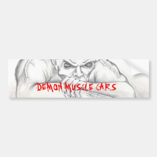 DEMON BUMPER STICKER, DEMON MUSCLE CARS STICKER (Front)