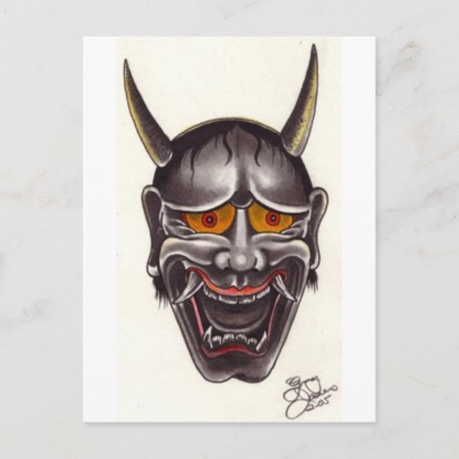 Demon Face Postcard (Front)