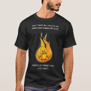 Demon Fire Duck Humourous and Moody watercolor lab T-Shirt