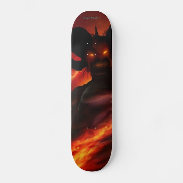 Demon Flame Skateboard (Front)