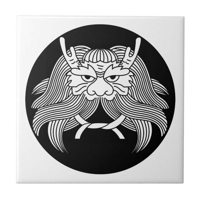 Demon helmet ceramic tile (Front)