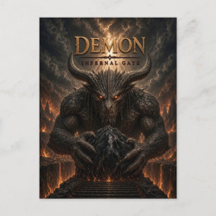 Demon Infernal Gate Dark Cinema Postcard
