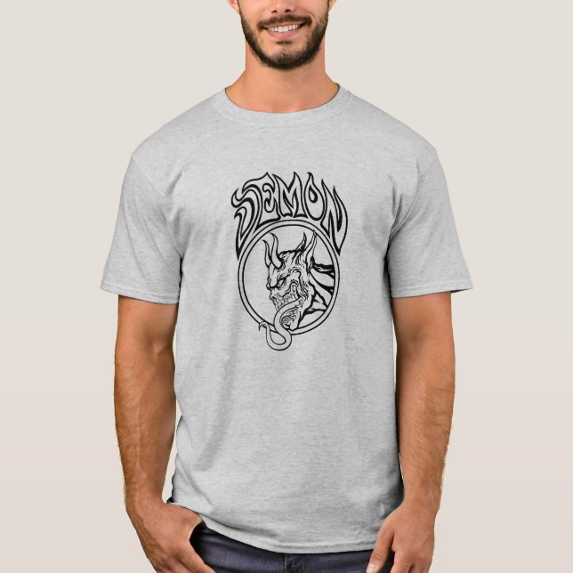  Demon – Infernal Line Art Illustration T-Shirt (Front)