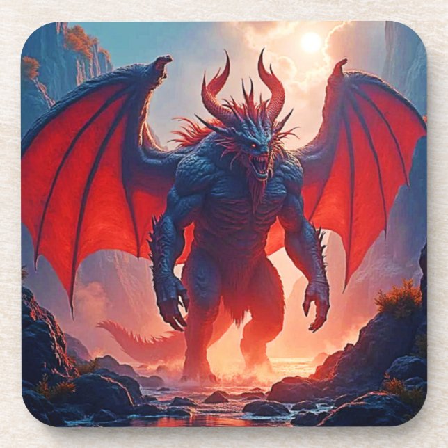 Demon King: Eternal Dragon Shadow Art Coaster (Front)