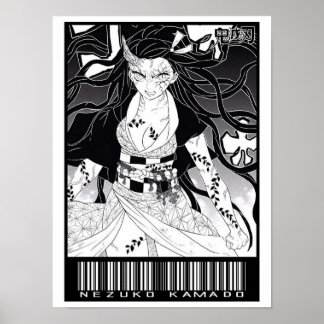 Demon Nezuko Kamado Kimetsu No Yaiba CODE Poster