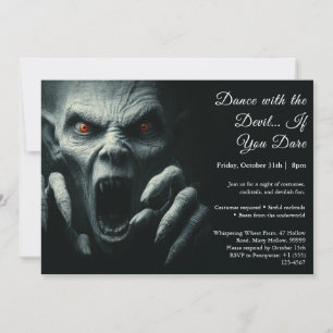 Demon Night Halloween Costume Party Invitation