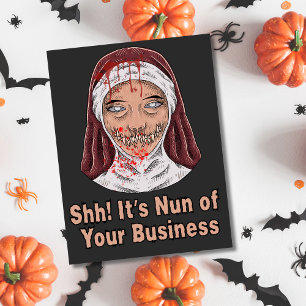 Demon Nun Halloween Holiday Postcard