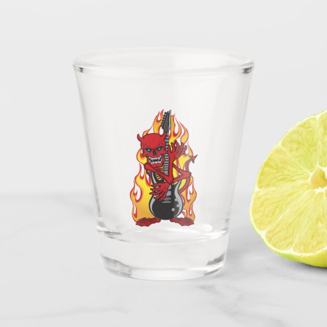 Demon of Rock Shot Glass (Front)