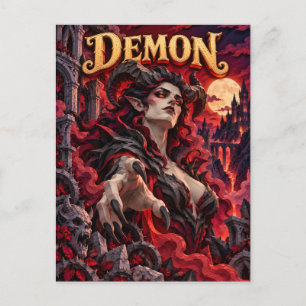Demon, Paper Cut Monster Postcard