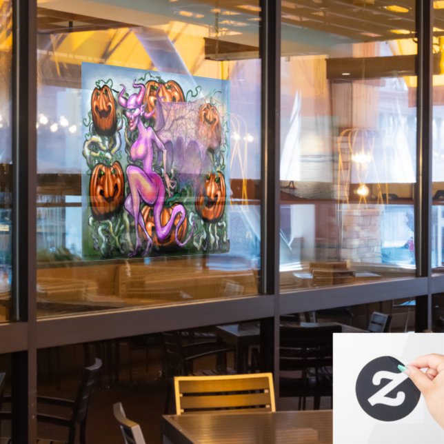 Demon Pumpkins Window Cling (Restaurant Window)