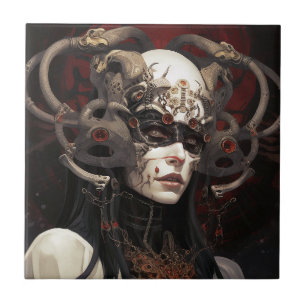 Demon Queen Fantasy Art Ceramic Tile