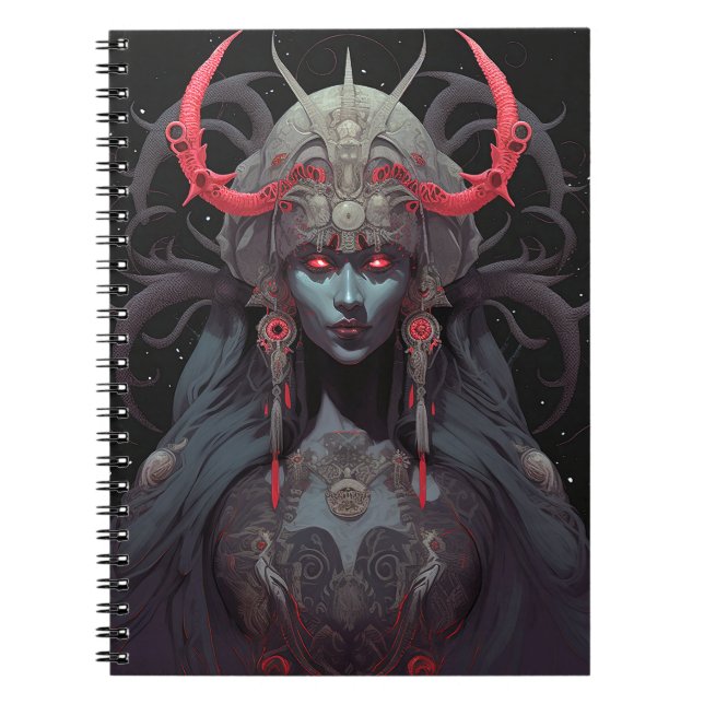 Demon Queen Fantasy Art Notebook (Front)