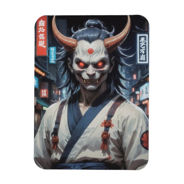 Demon Samurai Magnet (Vertical)