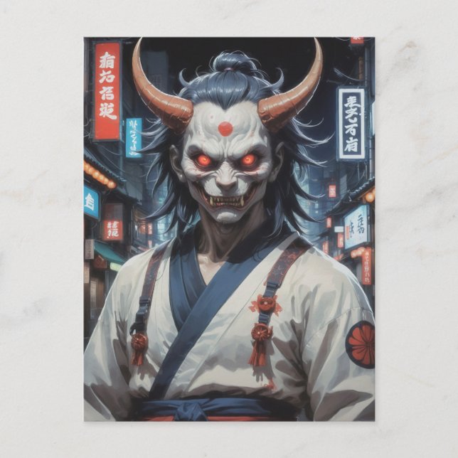 Demon Samurai Postcard (Front)