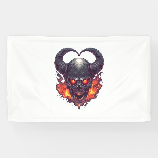 Demon Skull Firestorm Banner (Horizontal)