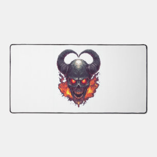 Demon Skull Firestorm Desk Mat