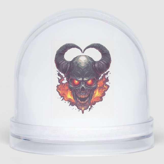 Demon Skull Firestorm Snowglobe (Front)