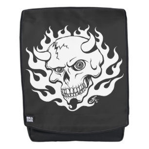 Demon Skull in Flames Backpack