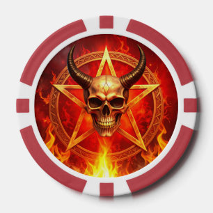 Demon Skull Poker Chip