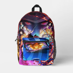 Demon slayer printed backpack