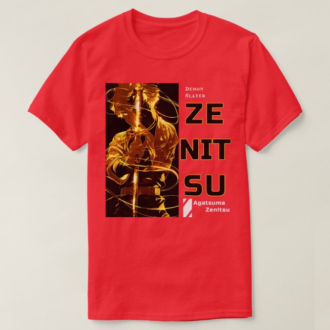 Demon Slayer Zenitsu Tshirt Design (Design Front)