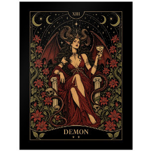 Demon, Starlit Tarot Art Postcard