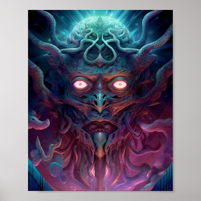 Demon Surreal Dark Fantasy Art Poster (Front)