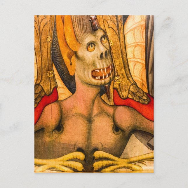 demon teeth monster fear terror halloween postcard (Front)