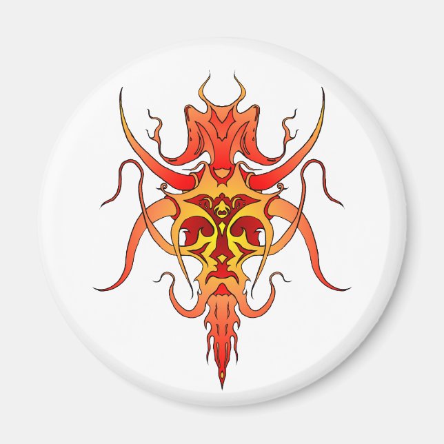 Demon Tribal Tattoo Design Magnet (Front)