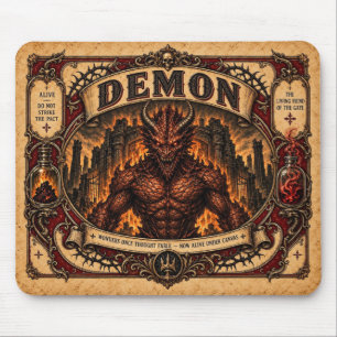 Demon, Vintage Circus Monster Mouse Pad