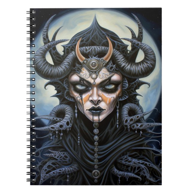 Demon Woman Queen Dark Fantasy Art Notebook (Front)