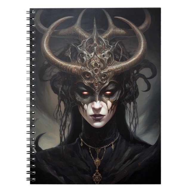 Demon Woman Queen Dark Fantasy Art Notebook (Front)